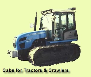 Cabs for tractors and crawlers