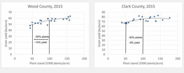 Yield reduction when plant