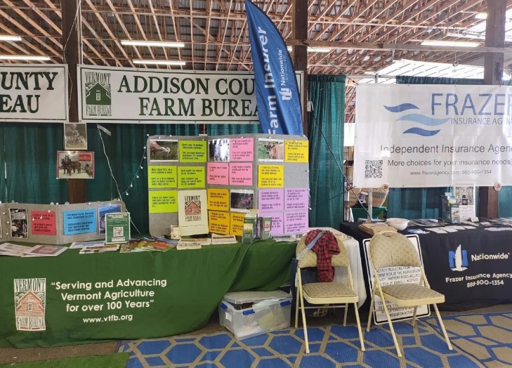 Vermont Farm Bureau participated in several county field days and agricultural fairs between July and September 2022