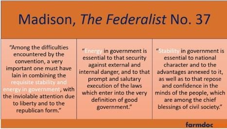 Figure 5. Madison on Combining Energy & Stability in Government, The Federalist No. 37