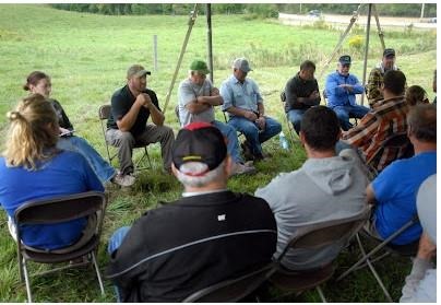 At a September 2022 field day in Rice county, farmer cooperators shared how they managed the logistics of their farm operations