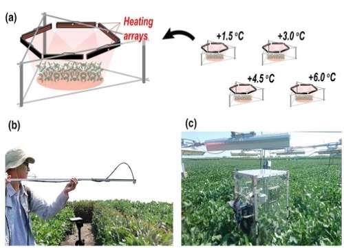 Illustration showing the experimental setup and photos of field measurement