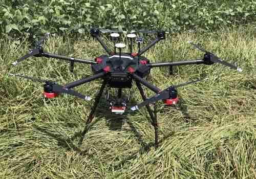 drone equipped with multispectral cameras