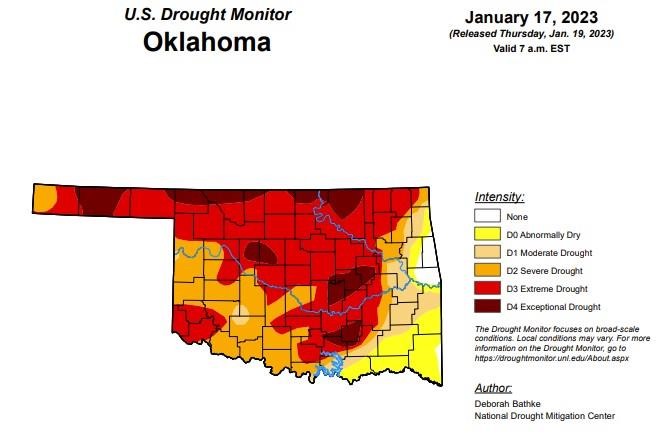 Exceptional drought is unchanged from last week’s 11.77 percent