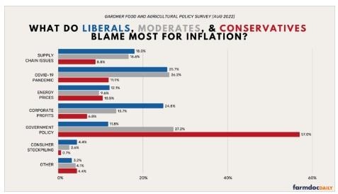 Figure 1. What US Consumers Think Is Most to Blame for Inflation across Political Ideology