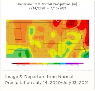 Departure from Normal Precipitation July