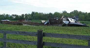 Storm destroys barns near Smiths Falls, Ont.