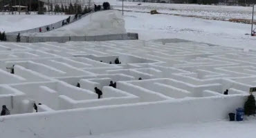 Snow maze on Man. farm could be world’s biggest