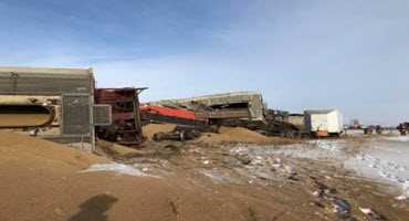 Grain cars derail north of Saskatoon