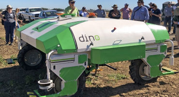 ‘Dino,’ a Driverless Weed-removing Cultivator – Steve Fennimore Testing It at UC Davis