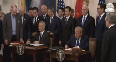 U.S. and China sign phase one trade agreement