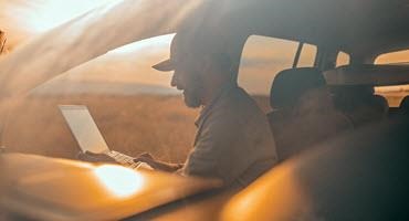 Farmer on laptop