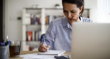 Woman business planning