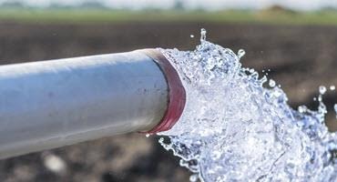 Water coming from pipe