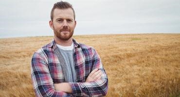 Farmer in field