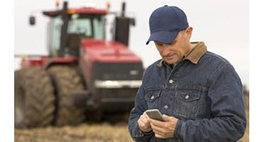 Farmer with phone