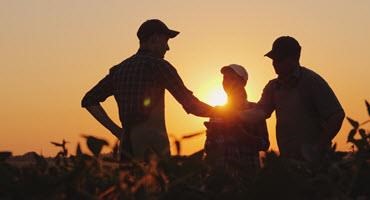 Farmers shaking hands