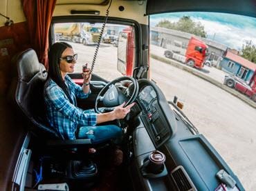 Female truck driver