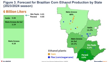 A large part of the increase in corn ethanol production in Brazil
