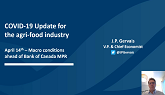 COVID-19 Economic update for the agri-food industry