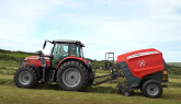 The #MasseyFerguson 3130 F Baler featuring MF 6713 S tractor