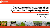 Developments in Automation Systems for Crop Management
