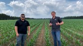 Connor Charlton looking at corn staging and the importance of clean fields.