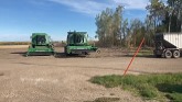 Starting canola harvest 2021. Northern Alberta