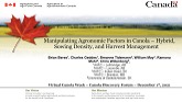 Manipulating Agronomic Factors in Canola - Dr. Brian Beres, AAFC