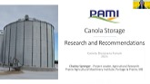 Canola Storage: Research and Recommendations - Charley Sprenger, PAMI