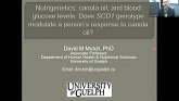 Nutrigentics, Canola Oil, and Blood Glucose Levels - Dr. David Mutch, University of Guelph