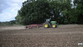 John Deere 6215R & Sumo Trio Cultivating for Maize
