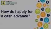 How do I apply for a cash advance?
