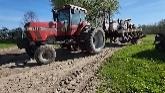 Preparing ground for corn planting with 7210 Case IH tractor