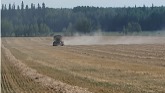 Sunk The Grain Truck. Combining Barley!
