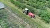 3 Minute Aerial View: Apple Orchard Sprayer