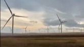 Wind Turbines in Alberta ND Village Canada