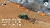 Heroic farmer ploughs through crops to prevent fire spreading at Kent farm