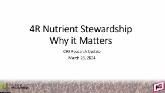 4R Nutrient Stewardship – Why it Matters