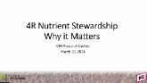 4R Nutrient Stewardship – Why it Matt...