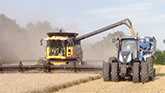 Wheat Harvest with New Holland Combin...