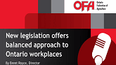 New legislation offers balanced approach to Ontario workplaces