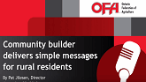 Community builder delivers simple messages for rural residents