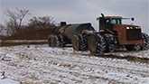 Hauling Cow Manure on a Snow Covered ...