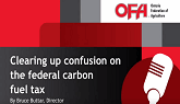 Clearing up confusion on the federal carbon fuel tax
