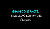 Grain contracts. Trimble Ag Software.