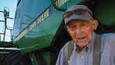 Bringing In The Wheat Crop At Age 100