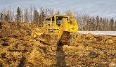 CAT D8K Cleaning up Bed Pack Manure