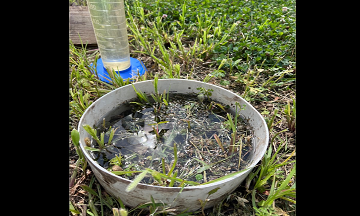 Figure 4. Infiltration ring filled with water.
