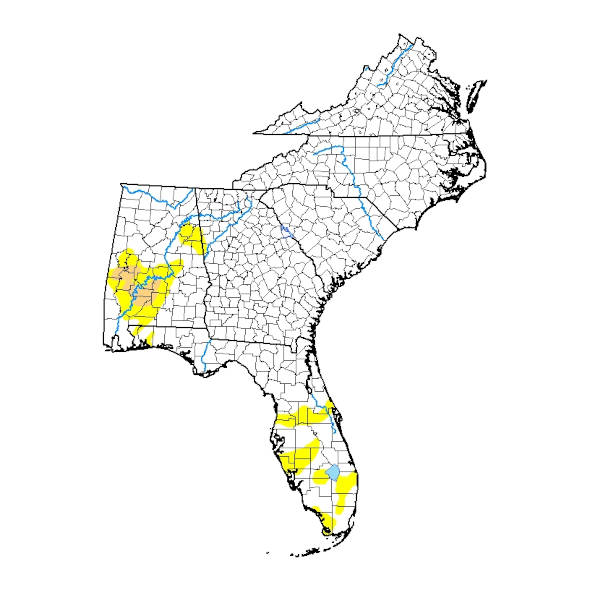 Drought doubles in Alabama